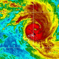 Homes destroyed on Qamea Island