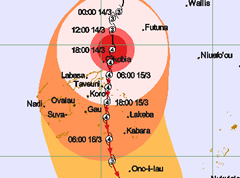Hurricane Tomas nears Udu Point