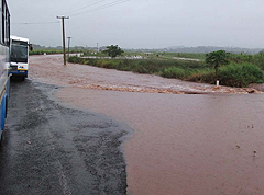 Flash flood warning remains for low lying areas
