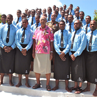 Fiji U18 presents itautau to the President