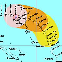 Cyclone Funa forms near Vanuatu