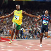 Bolt Sets New 100m World Record in Olympics