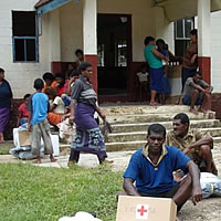 Koronivia residents wait for assistance