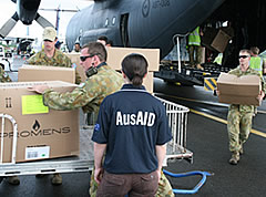 First relief boat to reach North this hour