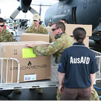 Relief assistance flows in