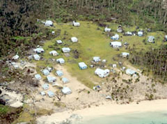 Only cyclone proof homes left standing on Cikobia