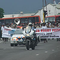 Suva International 7s tournament street parade finishes