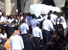Church Presidentâ€™s funeral underway