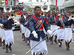 Police Band jets out for RWC to cheer for Flying Fijians