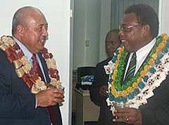 Delegations from Kiribati, Tuvalu arrive