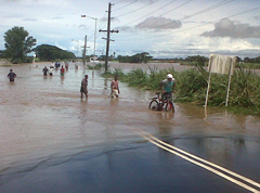 Residents save belongings