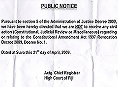 No cases against 1997 constitution removal