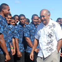 President imparts wise words to U20 ruggers