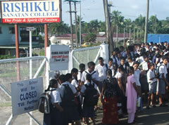 Rishikul students locked out,Gates closed