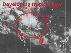 Tropical depression expected to form tomorrow 