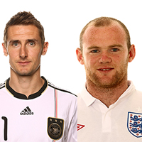 Germany/England face off in last 16