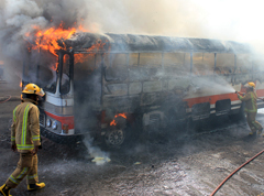 Major bus fire in Suva