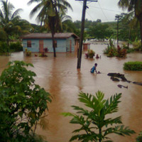 Water receding in Ba