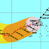 Cyclone Gene heads towards Viti Levu