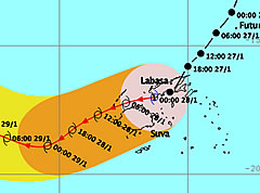 Cyclone Gene heads towards Viti Levu