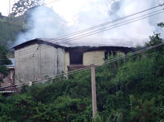 Fire destroys building at RFMF Barracks