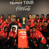 Bolatoga, Manuca get a feel of World Cup Trophy