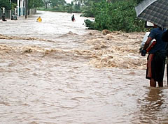 Qauia River Burst Its Bank