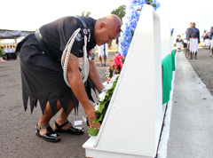 Police officers mark Remembrance Day