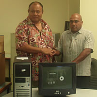 Community Policing Dept receive computers