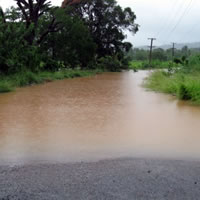 Flash flood warning for Northern division